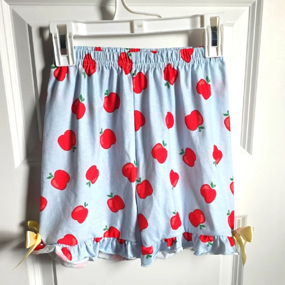 Apple Print Shorts For Back To School Size 8t-9t - Picture 1 of 4